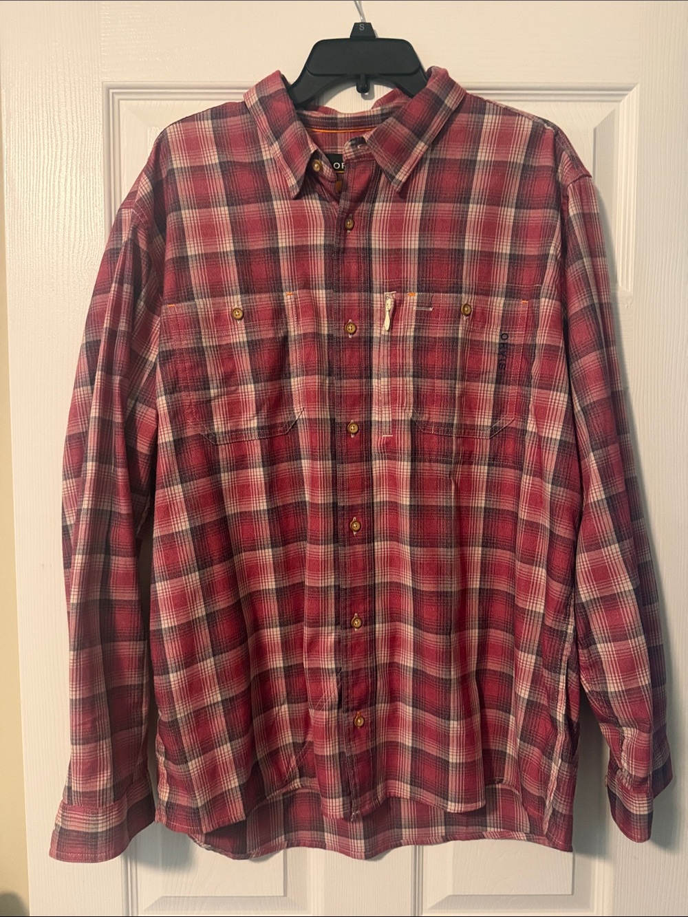 Orvis Red Plaid Long-Sleeve Button-Down Shirt